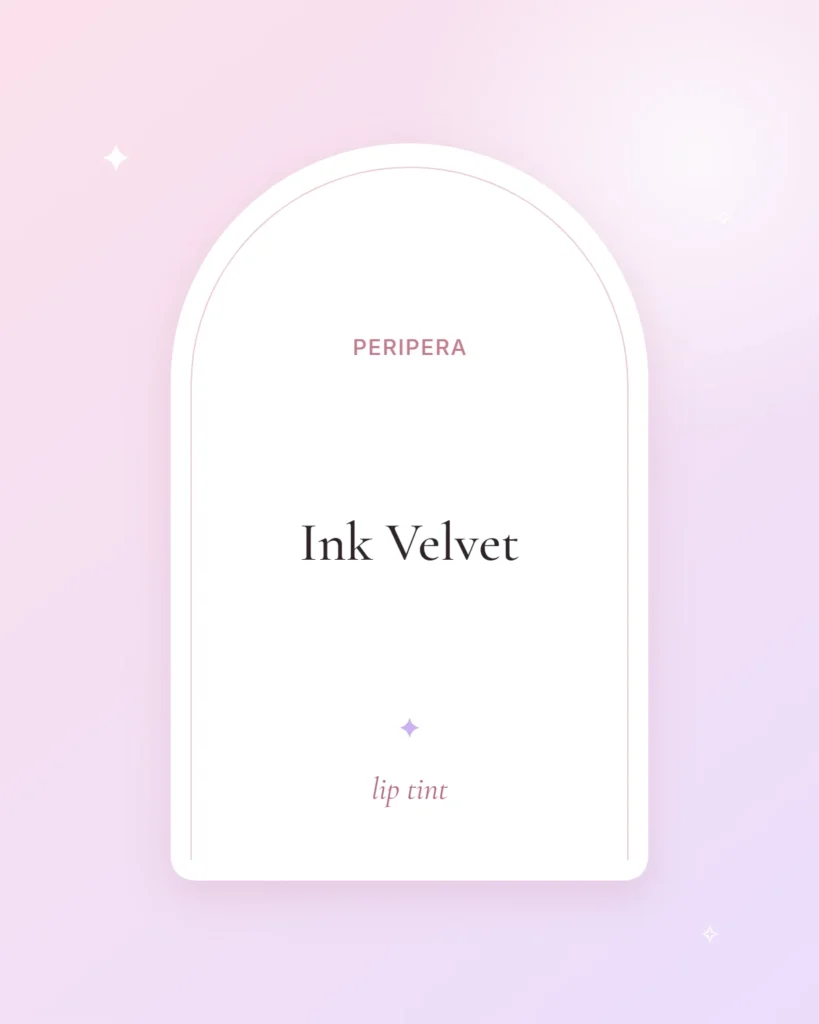 Peripera Ink Velvet, lip tint (illustrated placeholder)
